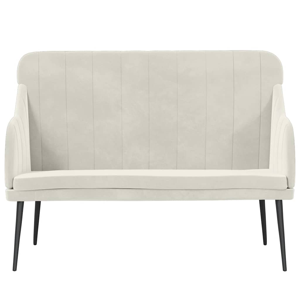 vidaXL Bench Cream 110x76x80 cm Velvet