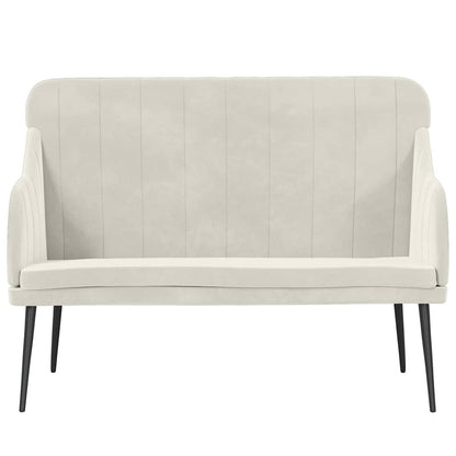 vidaXL Bench Cream 110x76x80 cm Velvet