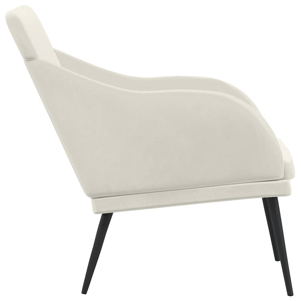 vidaXL Bench Cream 110x76x80 cm Velvet