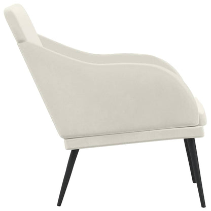 vidaXL Bench Cream 110x76x80 cm Velvet