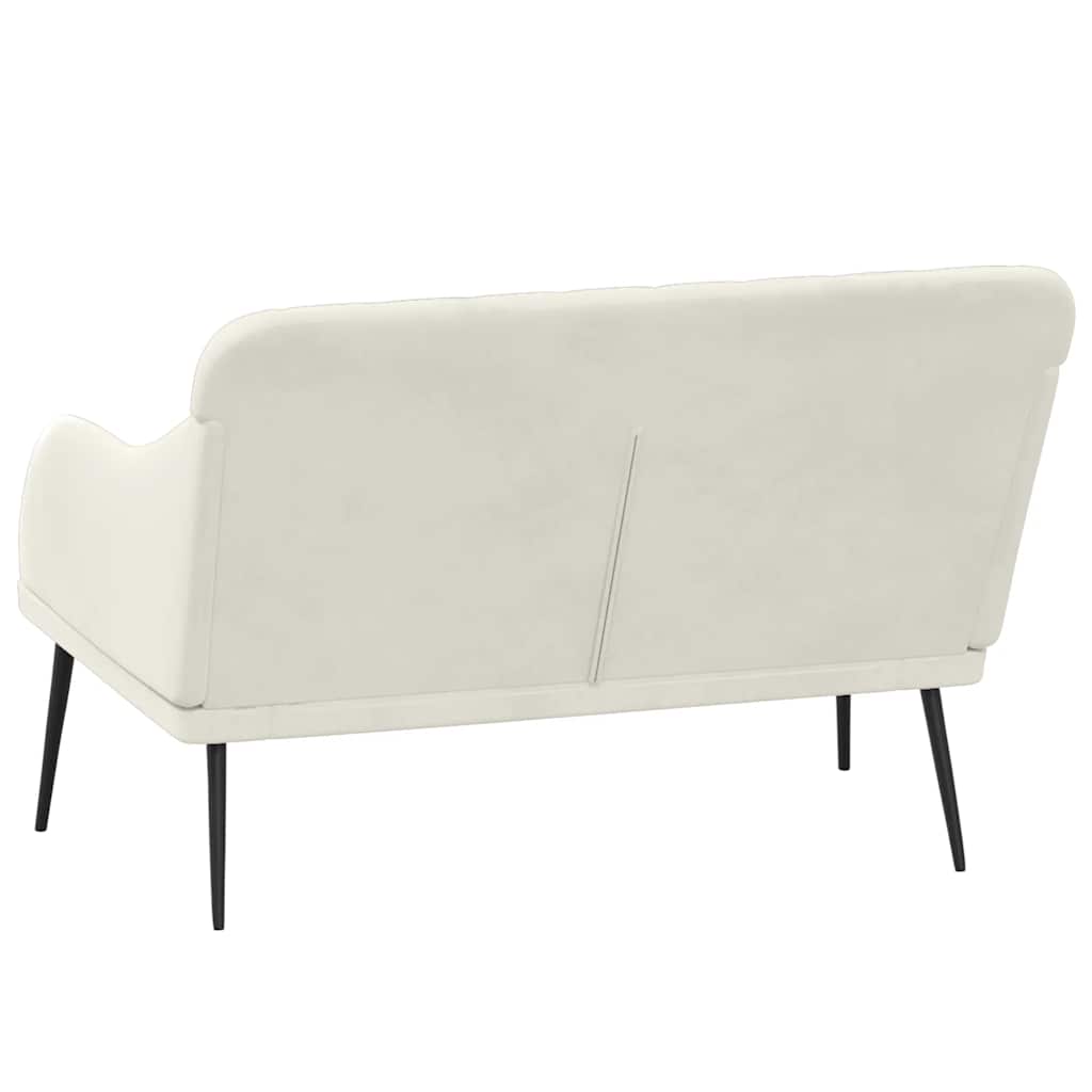 vidaXL Bench Cream 110x76x80 cm Velvet