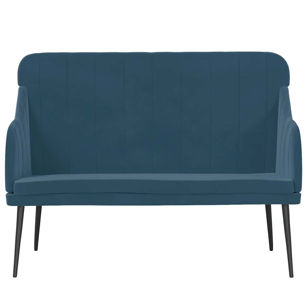 vidaXL Bench Blue 110x76x80 cm Velvet