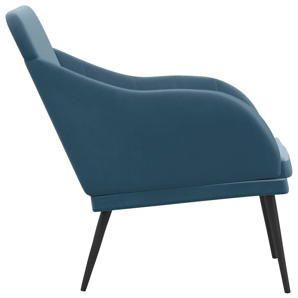 vidaXL Bench Blue 110x76x80 cm Velvet