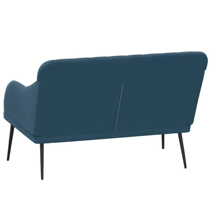 vidaXL Bench Blue 110x76x80 cm Velvet