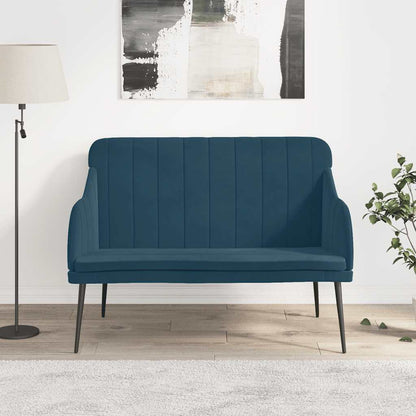 vidaXL Bench Blue 110x76x80 cm Velvet