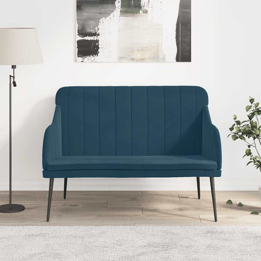 vidaXL Bench Blue 110x76x80 cm Velvet