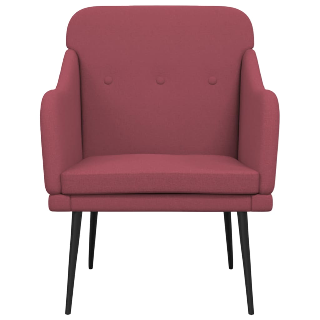 vidaXL Armchair Wine Red 63x76x80 cm Fabric