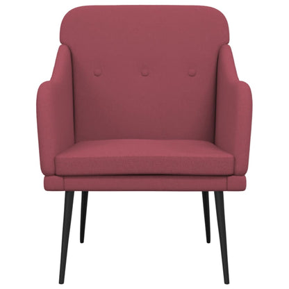 vidaXL Armchair Wine Red 63x76x80 cm Fabric