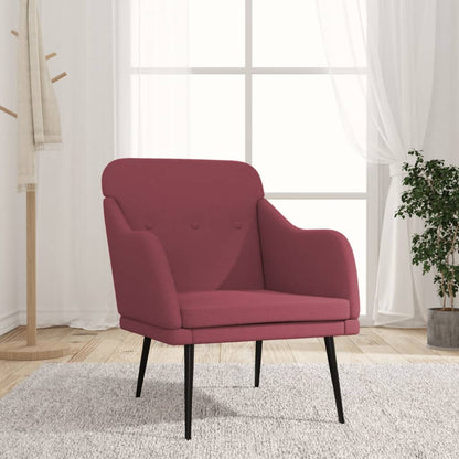 vidaXL Armchair Wine Red 63x76x80 cm Fabric