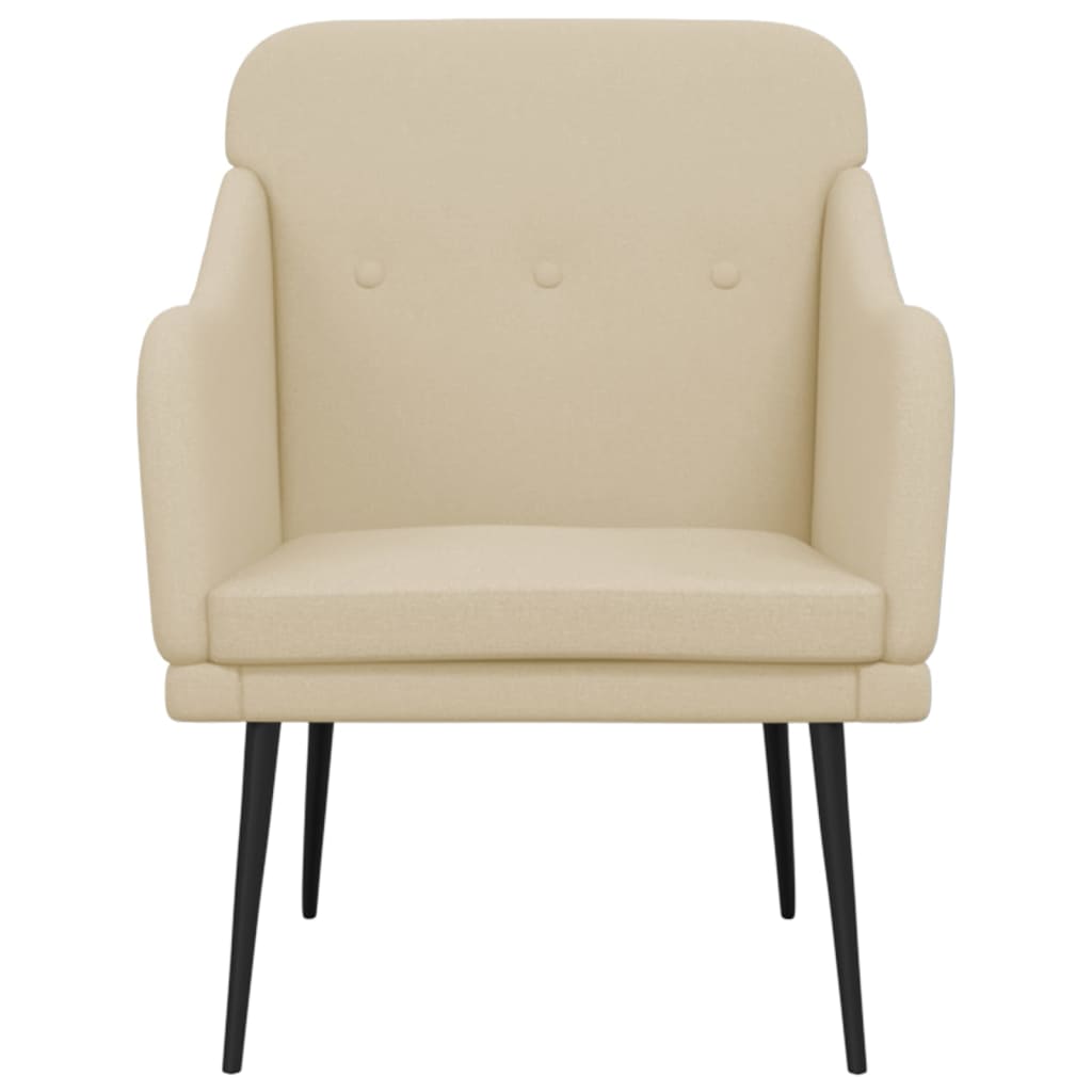 vidaXL Armchair Cream 63x76x80 cm Fabric