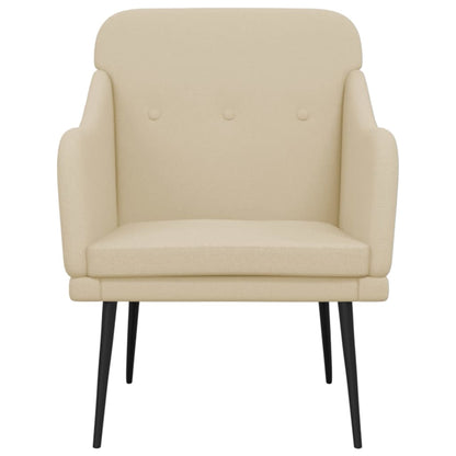 vidaXL Armchair Cream 63x76x80 cm Fabric