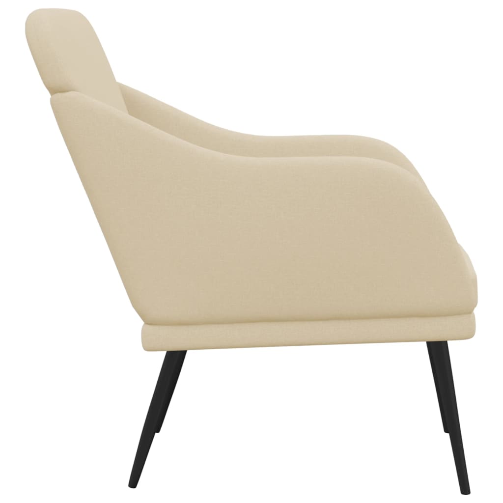 vidaXL Armchair Cream 63x76x80 cm Fabric