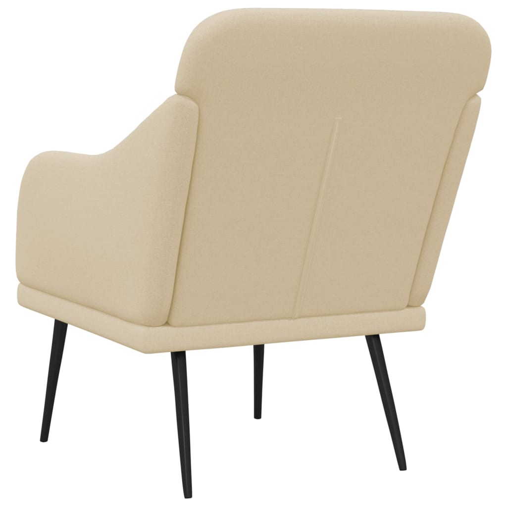 vidaXL Armchair Cream 63x76x80 cm Fabric