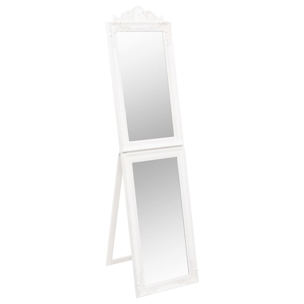 vidaXL Free-Standing Mirror White 45x180 cm