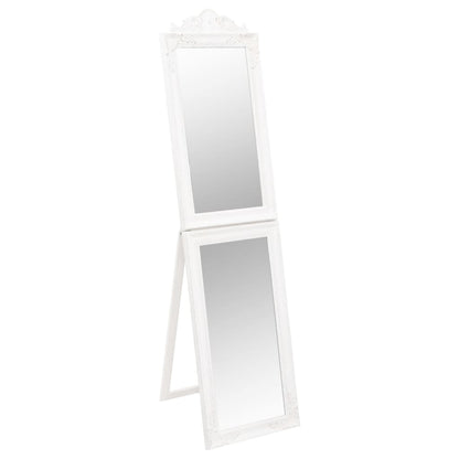 vidaXL Free-Standing Mirror White 45x180 cm