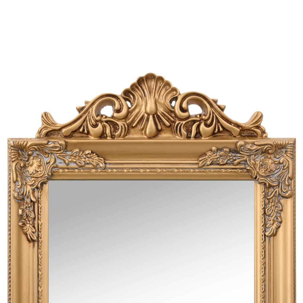 vidaXL Free-Standing Mirror Gold 45x180 cm