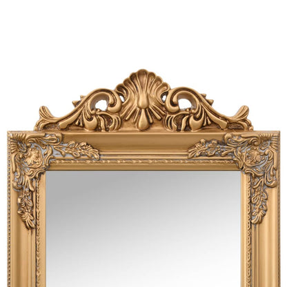 vidaXL Free-Standing Mirror Gold 45x180 cm