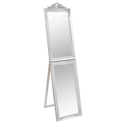 vidaXL Free-Standing Mirror Silver 45x180 cm