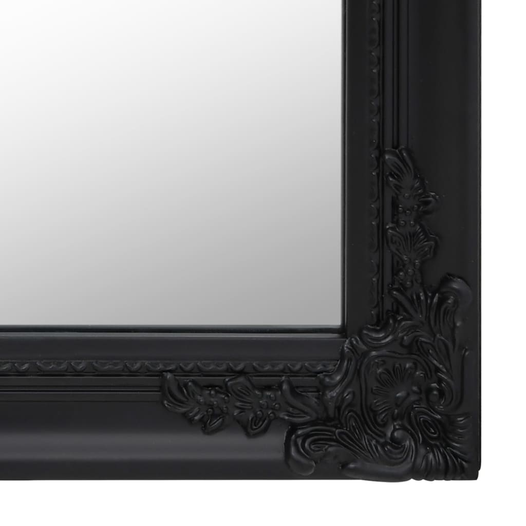 vidaXL Free-Standing Mirror Black 45x180 cm