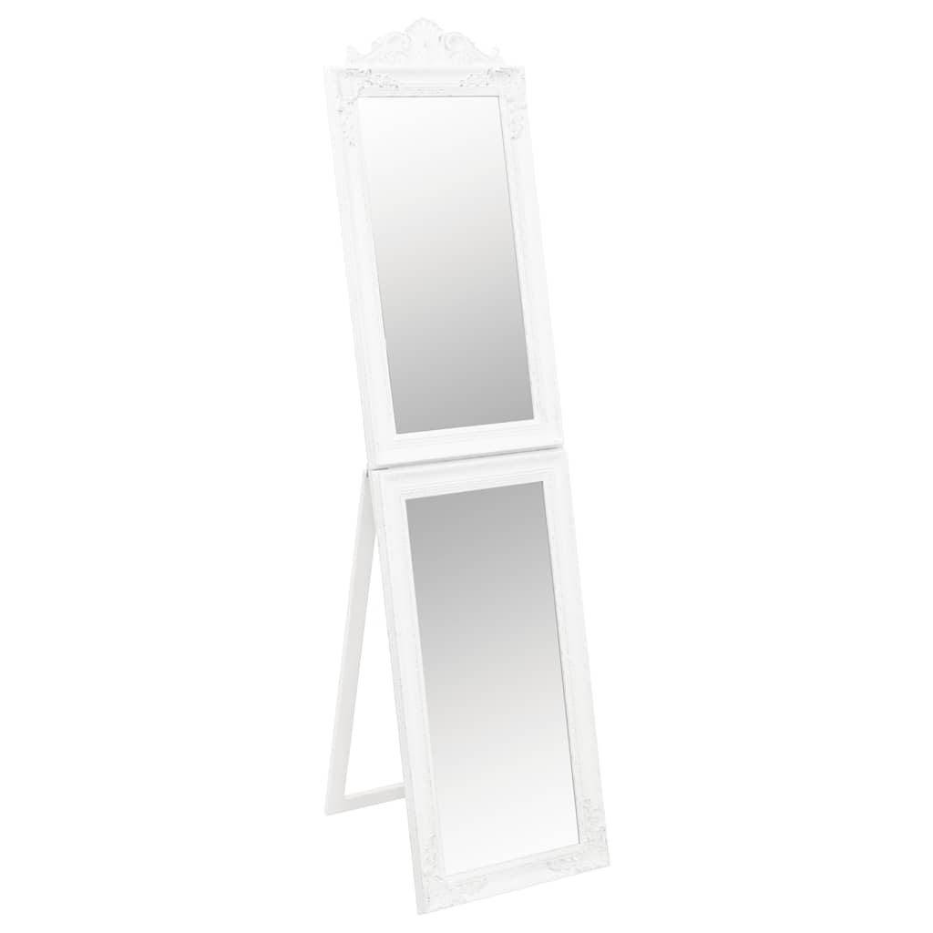 vidaXL Free-Standing Mirror White 50x200 cm