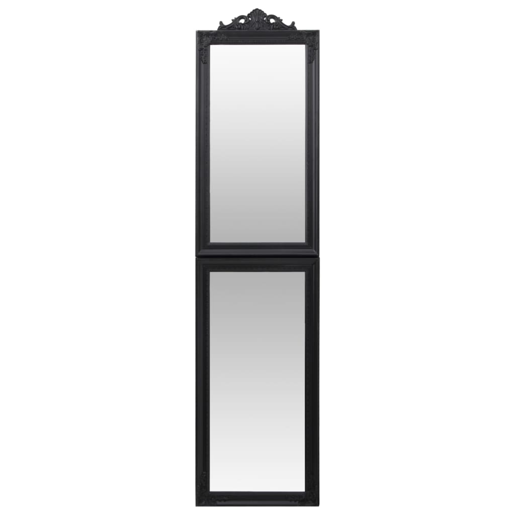 vidaXL Free-Standing Mirror Black 50x200 cm