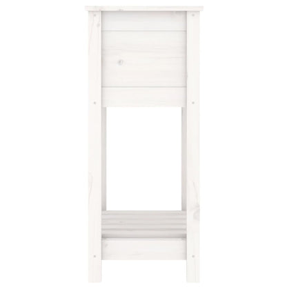vidaXL Planter with Shelf White 54x34.5x81 cm Solid Wood Pine
