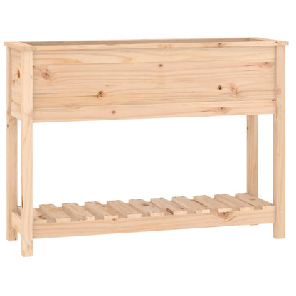 vidaXL Planter with Shelf 111,5x34,5x81 cm Solid Wood Pine