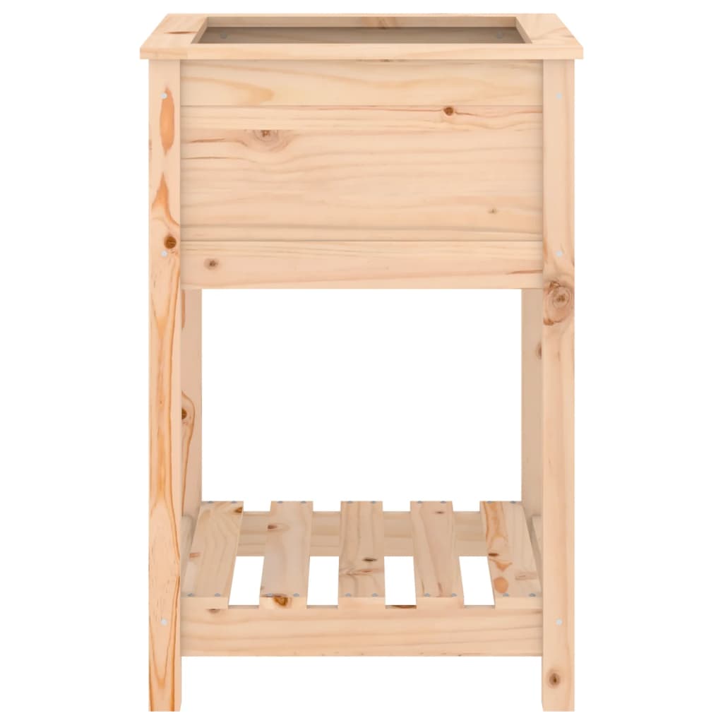 vidaXL Planter with Shelf 54x54x81 cm Solid Wood Pine
