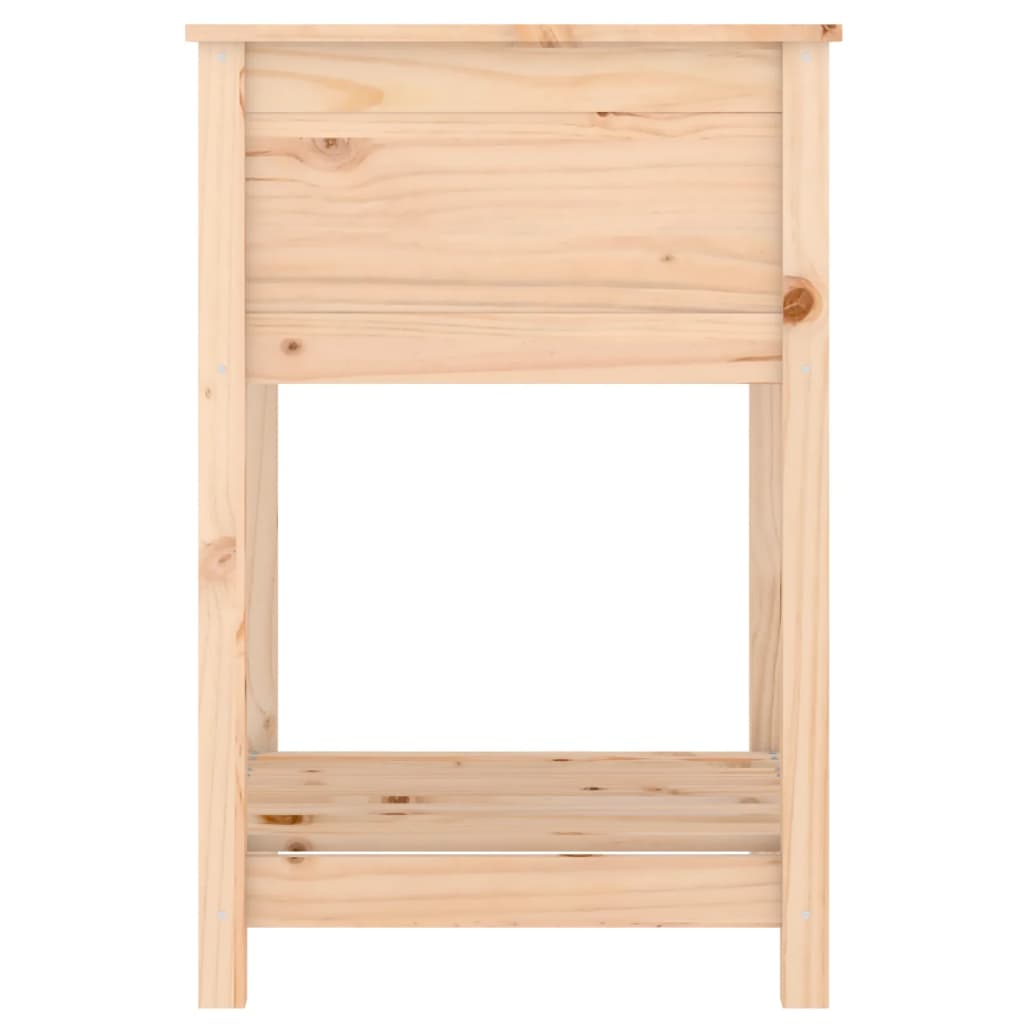 vidaXL Planter with Shelf 54x54x81 cm Solid Wood Pine