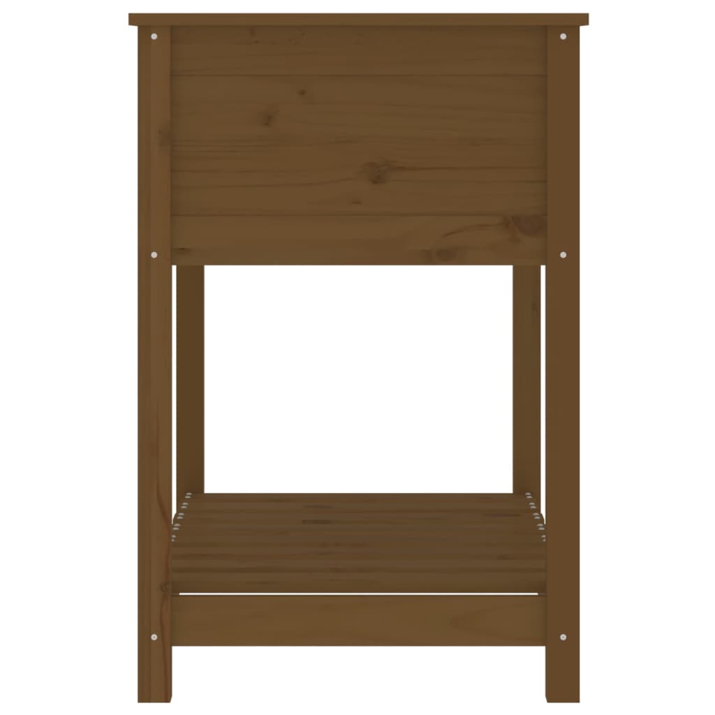 vidaXL Planter with Shelf Honey Brown 82.5x54x81 cm Solid Wood Pine