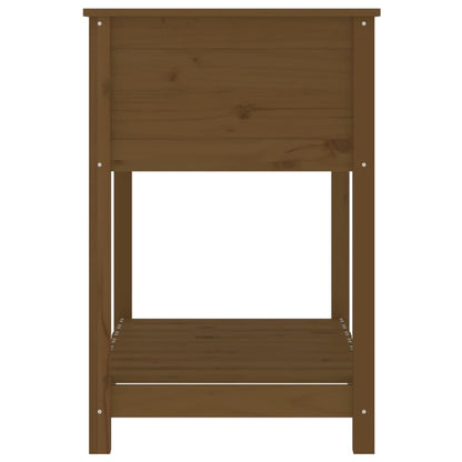 vidaXL Planter with Shelf Honey Brown 82.5x54x81 cm Solid Wood Pine