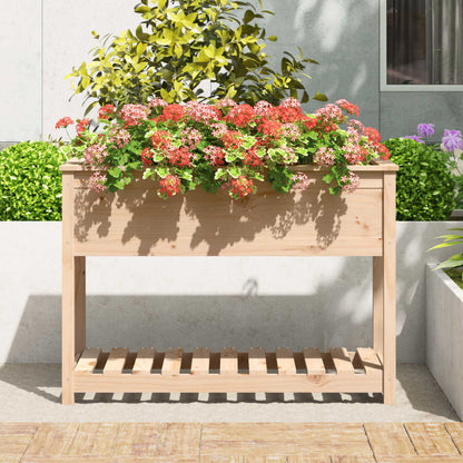vidaXL Planter with Shelf 111,5x54x81 cm Solid Wood Pine