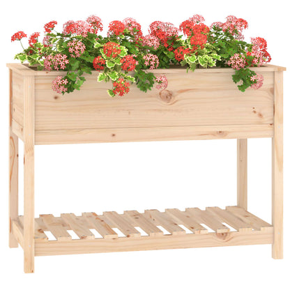 vidaXL Planter with Shelf 111,5x54x81 cm Solid Wood Pine