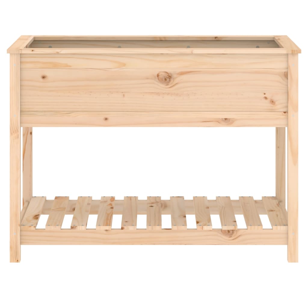 vidaXL Planter with Shelf 111,5x54x81 cm Solid Wood Pine