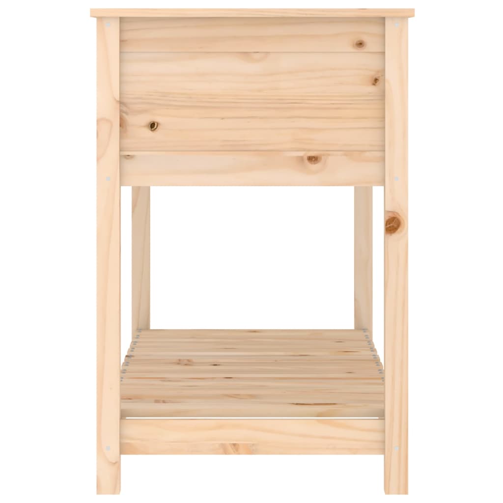 vidaXL Planter with Shelf 111,5x54x81 cm Solid Wood Pine
