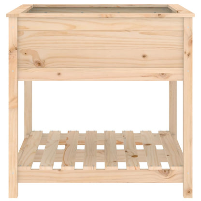 vidaXL Planter with Shelf 82.5x82.5x81 cm Solid Wood Pine