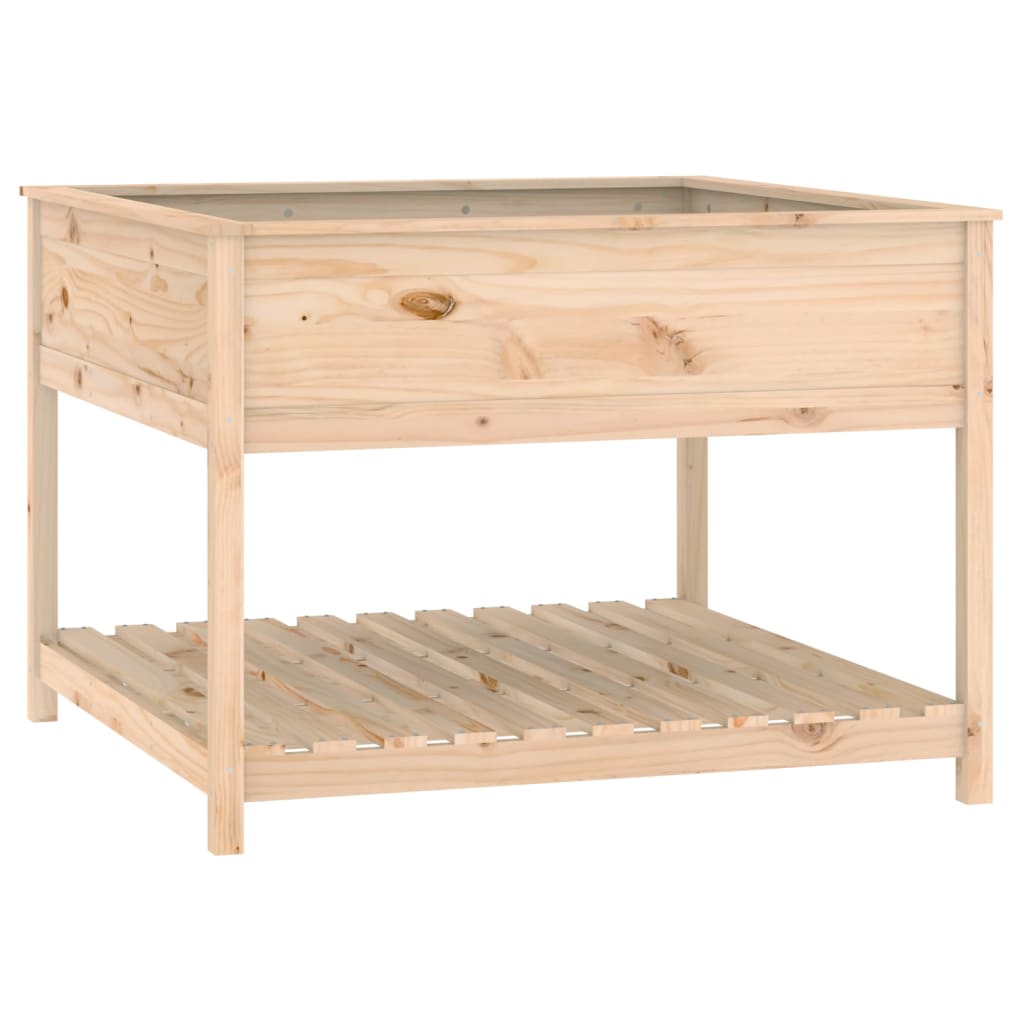 vidaXL Planter with Shelf 111,5x111,5x81 cm Solid Wood Pine