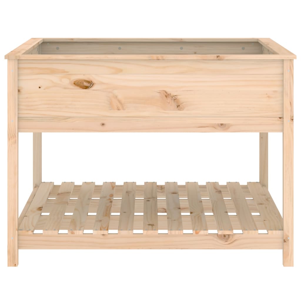 vidaXL Planter with Shelf 111,5x111,5x81 cm Solid Wood Pine