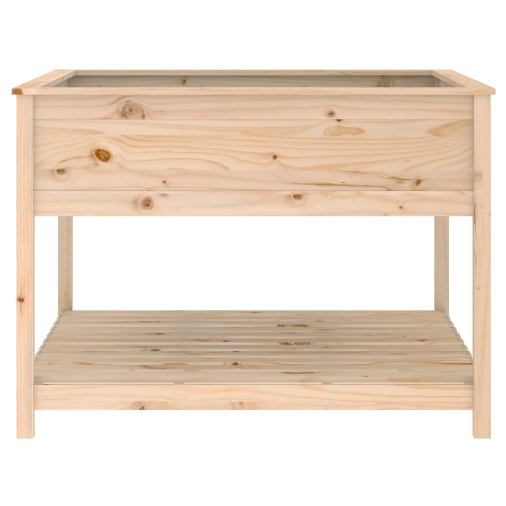 vidaXL Planter with Shelf 111,5x111,5x81 cm Solid Wood Pine