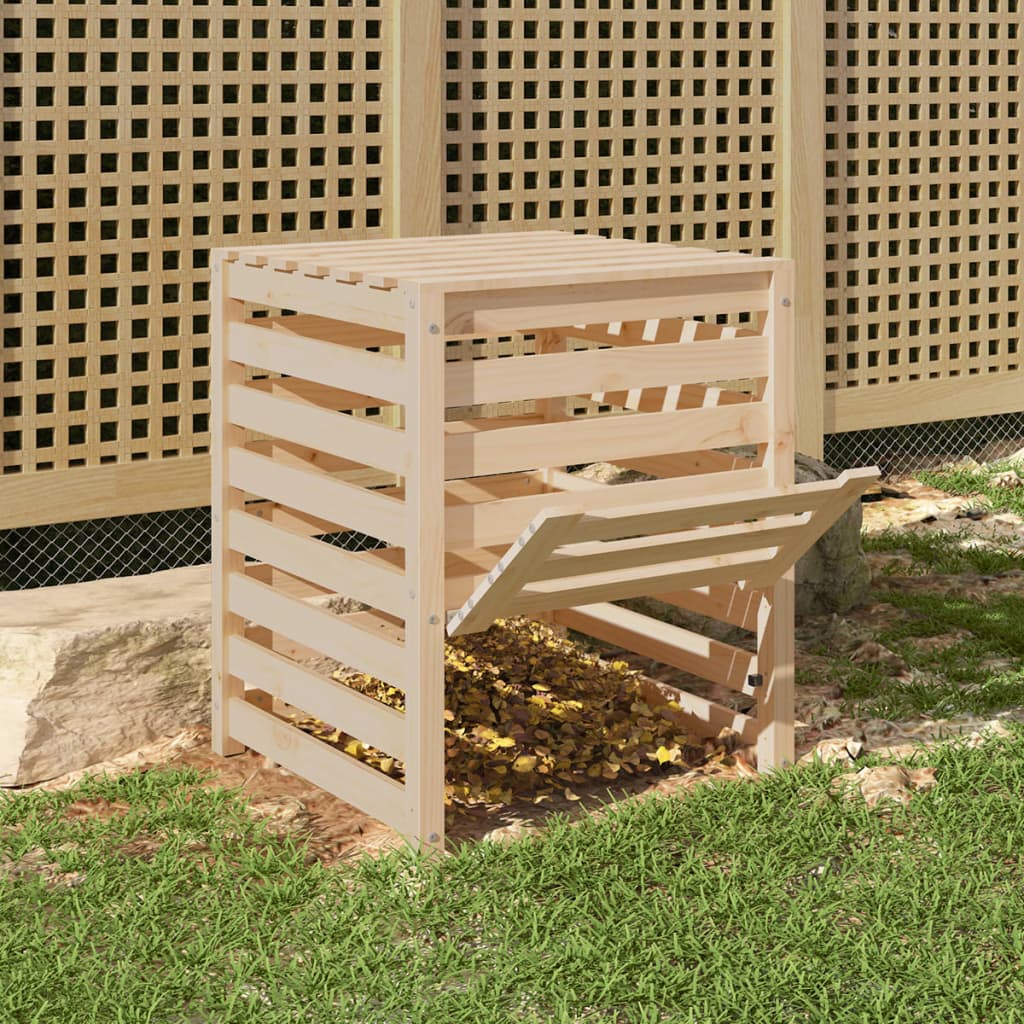 vidaXL Composter 63,5x63,5x77,5 cm Solid Wood Pine