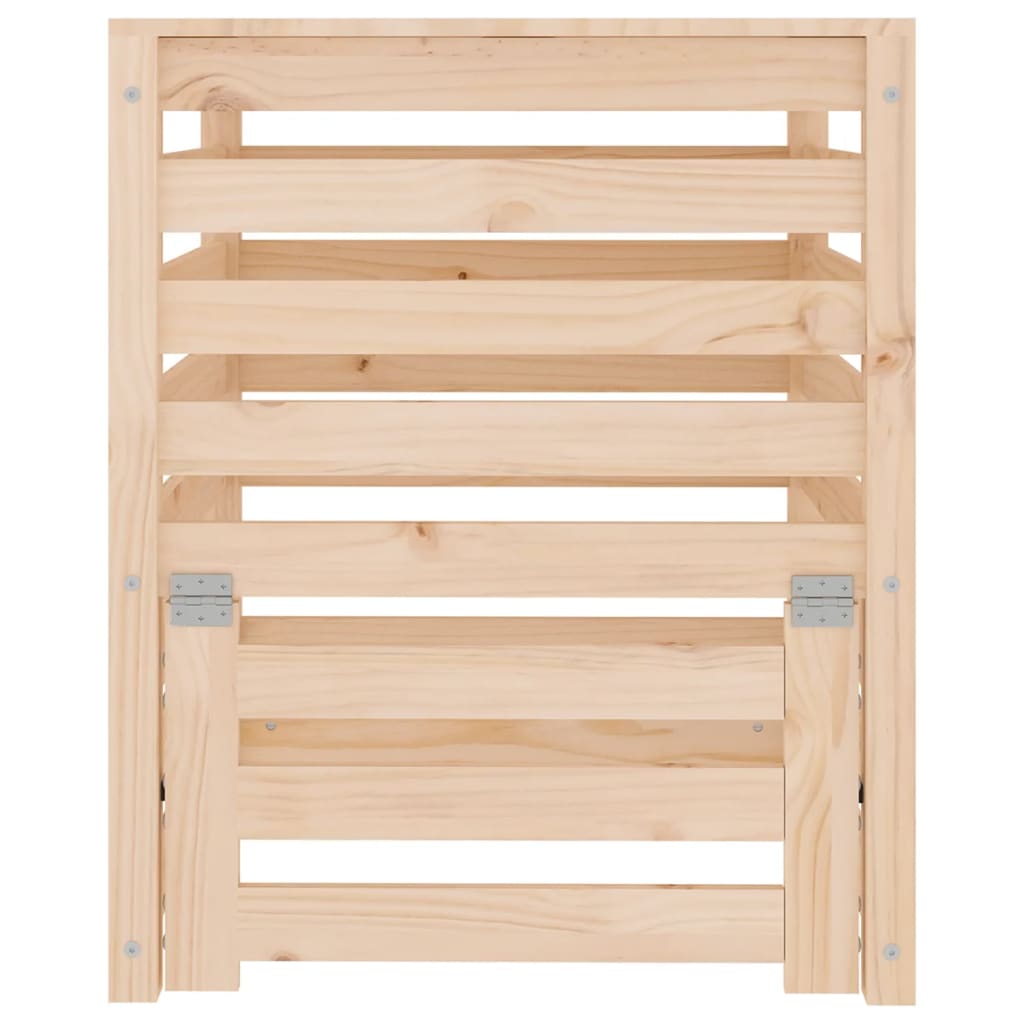 vidaXL Composter 63,5x63,5x77,5 cm Solid Wood Pine