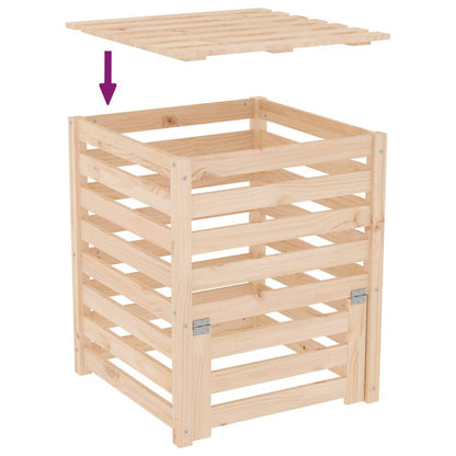 vidaXL Composter 63,5x63,5x77,5 cm Solid Wood Pine