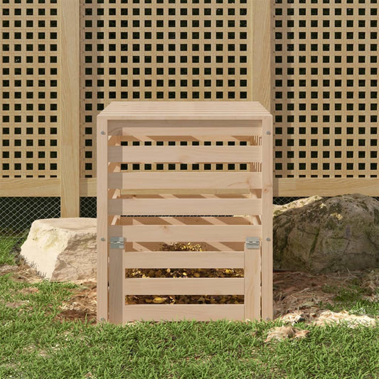 vidaXL Composter 63,5x63,5x77,5 cm Solid Wood Pine
