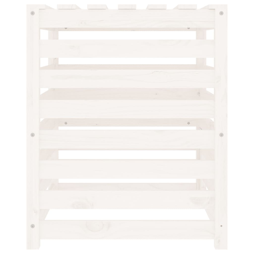 vidaXL Composter White 63.5x63.5x77.5 cm Solid Wood Pine