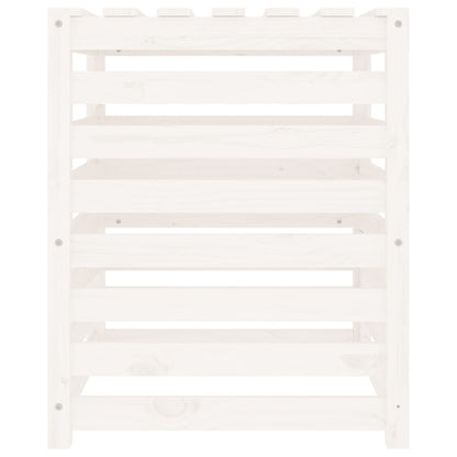 vidaXL Composter White 63.5x63.5x77.5 cm Solid Wood Pine