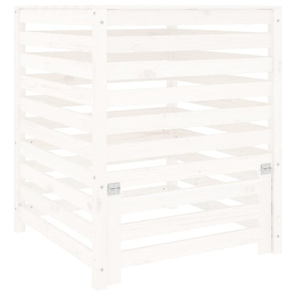vidaXL Composter White 82,5x82,5x99,5 cm Solid Wood Pine