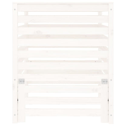 vidaXL Composter White 82,5x82,5x99,5 cm Solid Wood Pine
