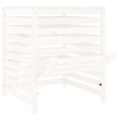 vidaXL Composter White 82,5x82,5x99,5 cm Solid Wood Pine