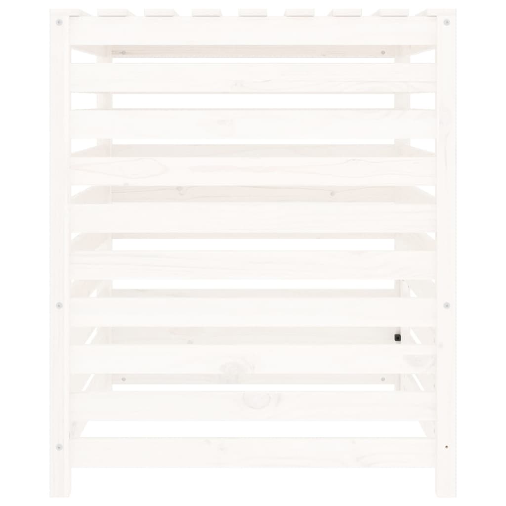 vidaXL Composter White 82,5x82,5x99,5 cm Solid Wood Pine