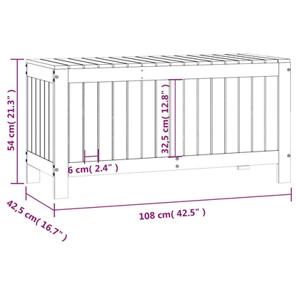 vidaXL Garden Storage Box Honey Brown 108x42.5x54 cm Solid Wood Pine